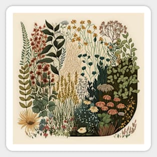 Beautiful Wildflowers garden Sticker